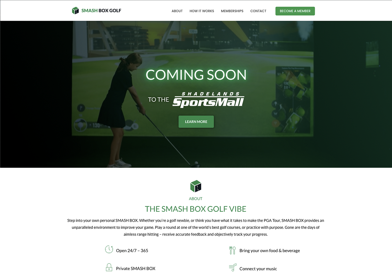 Smashbox Golf Website